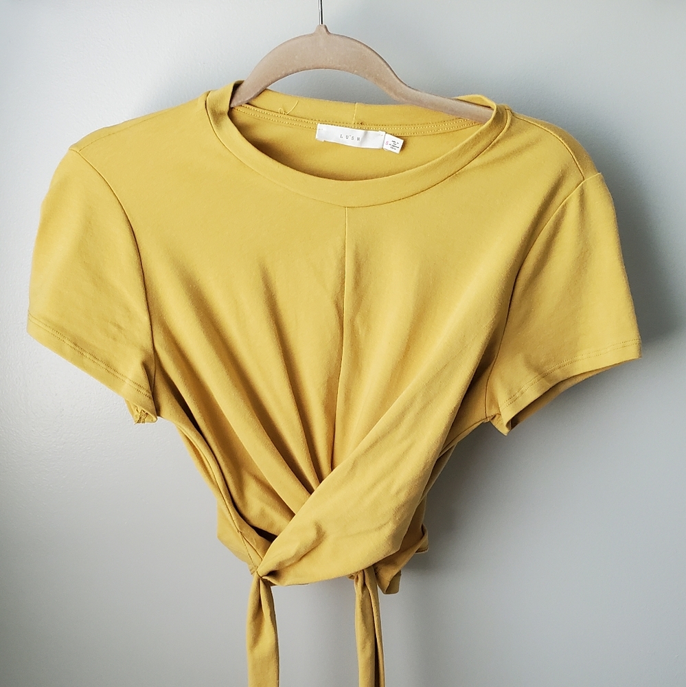 Mustard crop top